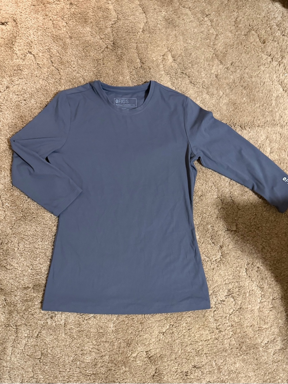 FIGS  3/4 Scrub Top - Charcoal